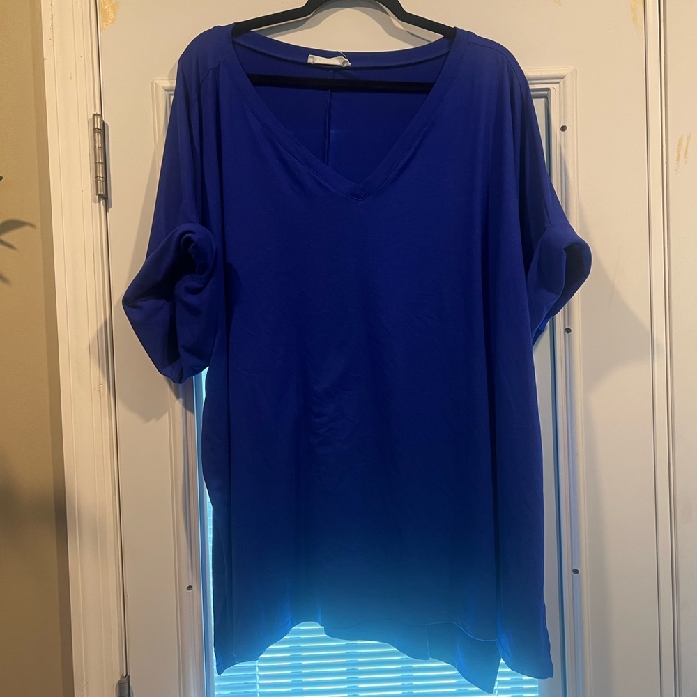 Zenana Outfitters Relaxed Blue Oversized Tee